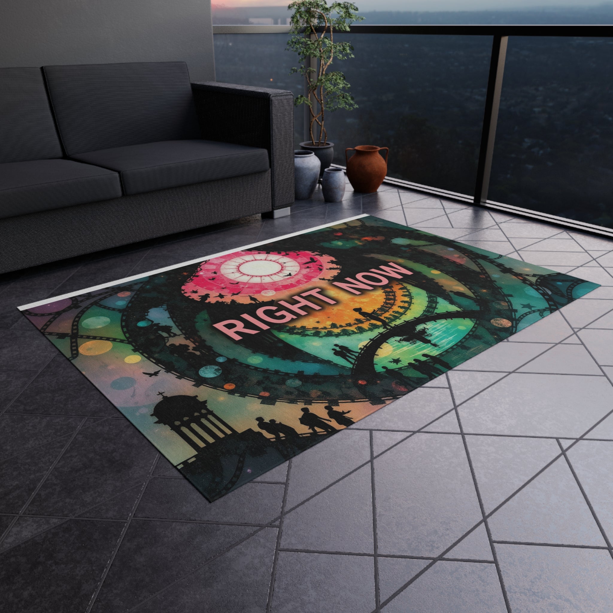 The Magical Portal Rug™️ PRESENCE RIGHT NOW outdoor variant
