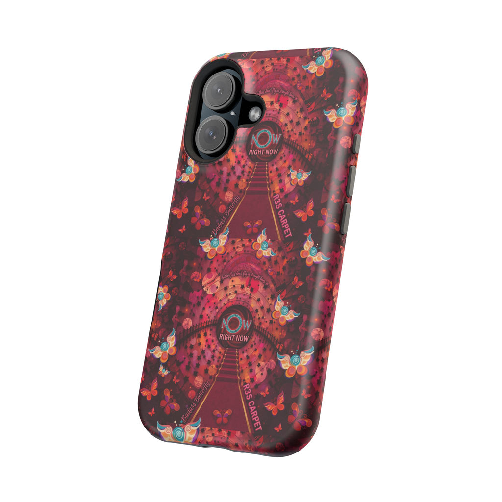 R3S-Carpet Worthy Magnetic Impact-Resistant Phone Case – Butterfly Kaleidoscope Now First-Class Stardust Collection