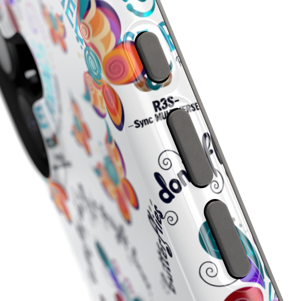 Butterfly Pattern Magnetic Phone Case — "How Butterflies Fly" Ariel Rose Portals Design
