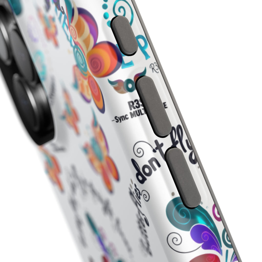 Butterfly Pattern Magnetic Phone Case — "How Butterflies Fly" Ariel Rose Portals Design