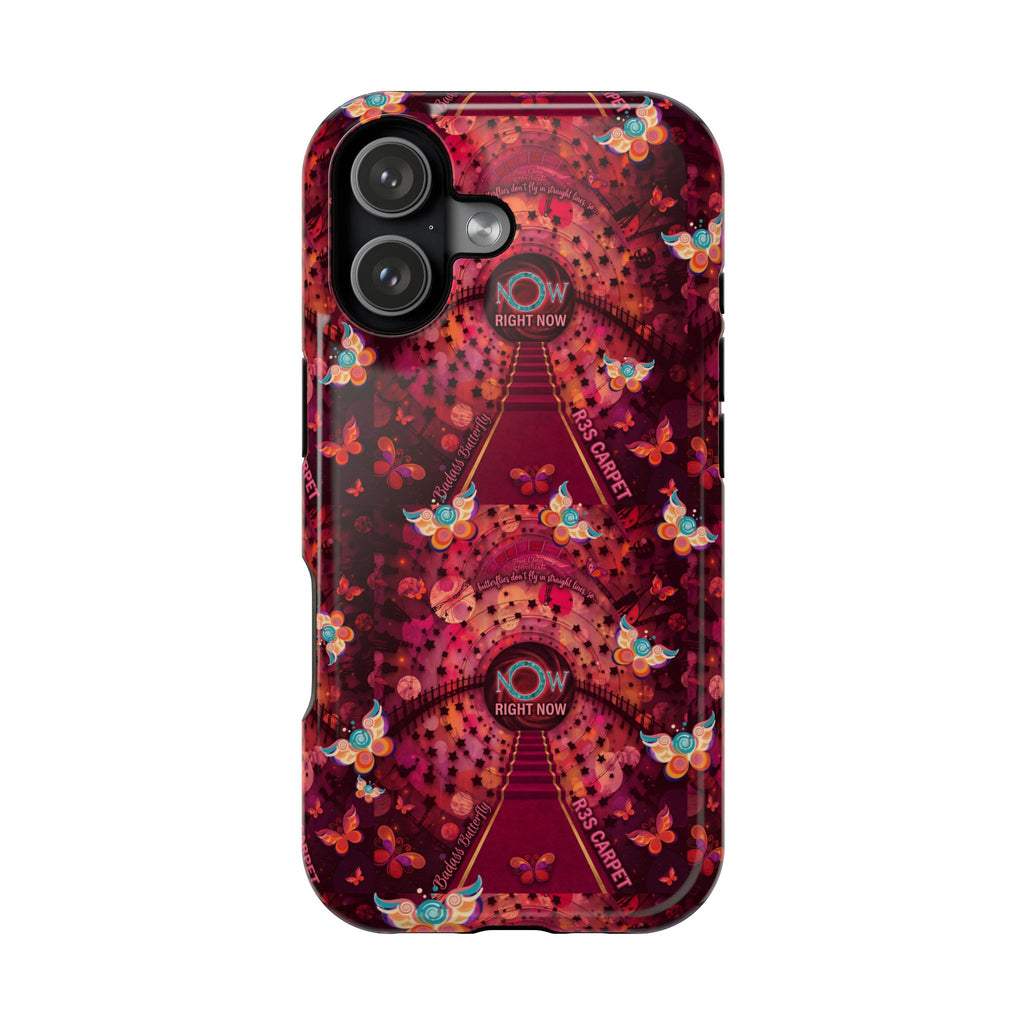 R3S-Carpet Worthy Magnetic Impact-Resistant Phone Case – Butterfly Kaleidoscope Now First-Class Stardust Collection