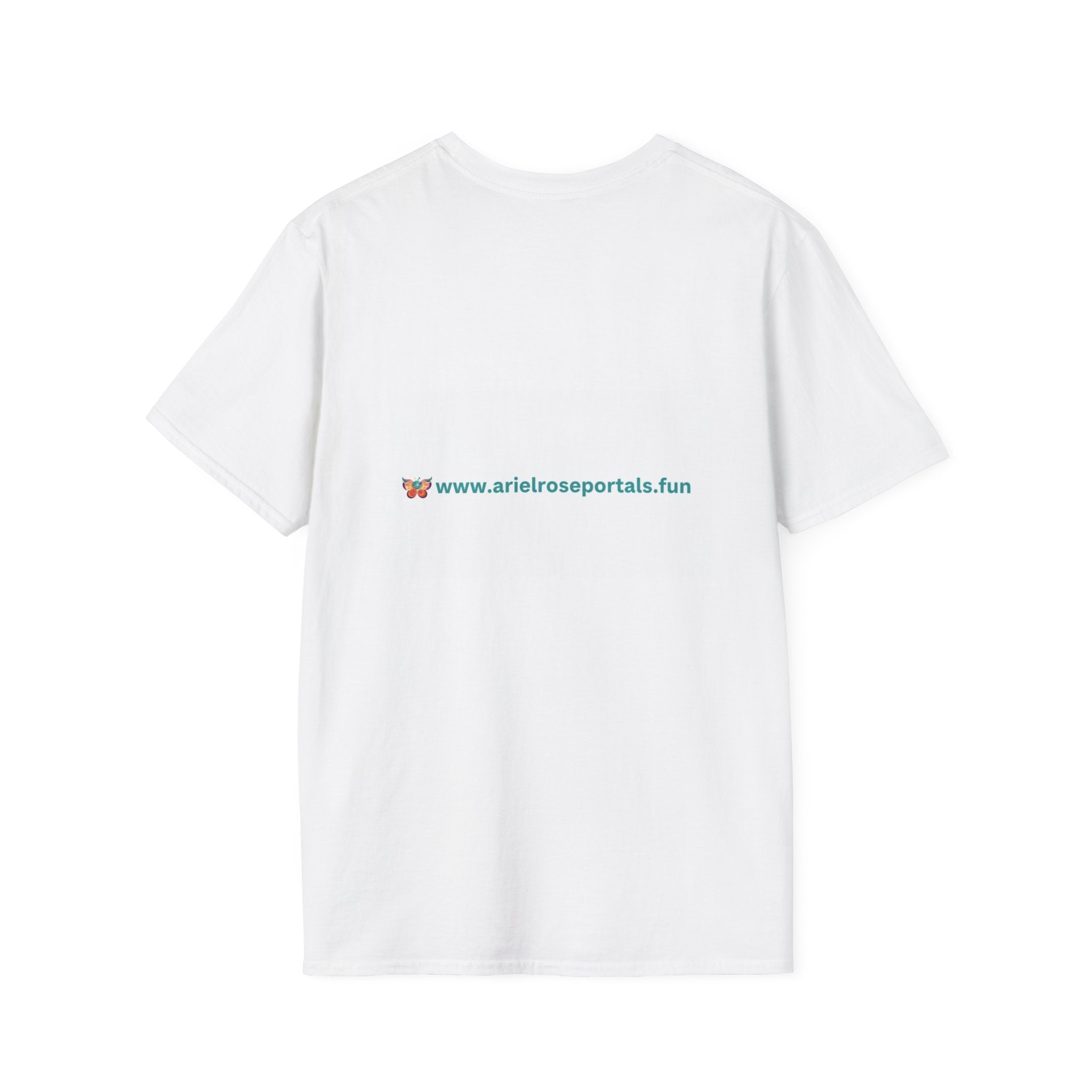 T-Shirt con graffetta a farfalla Portal — Maglietta con logo Ariel Rose Portals