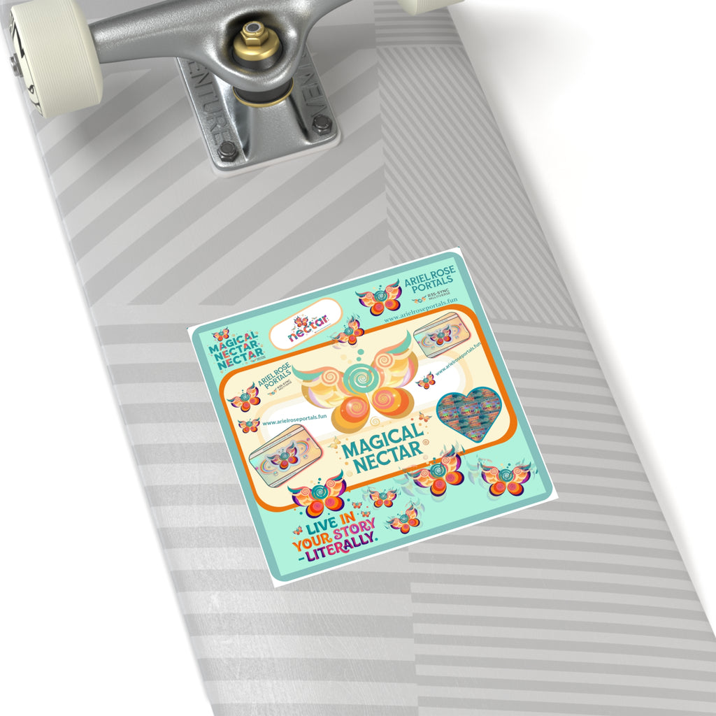 Magical Nectar Square Sticker - "Live In Your Story Literally" Indoor/Outdoor Sticker Sheet