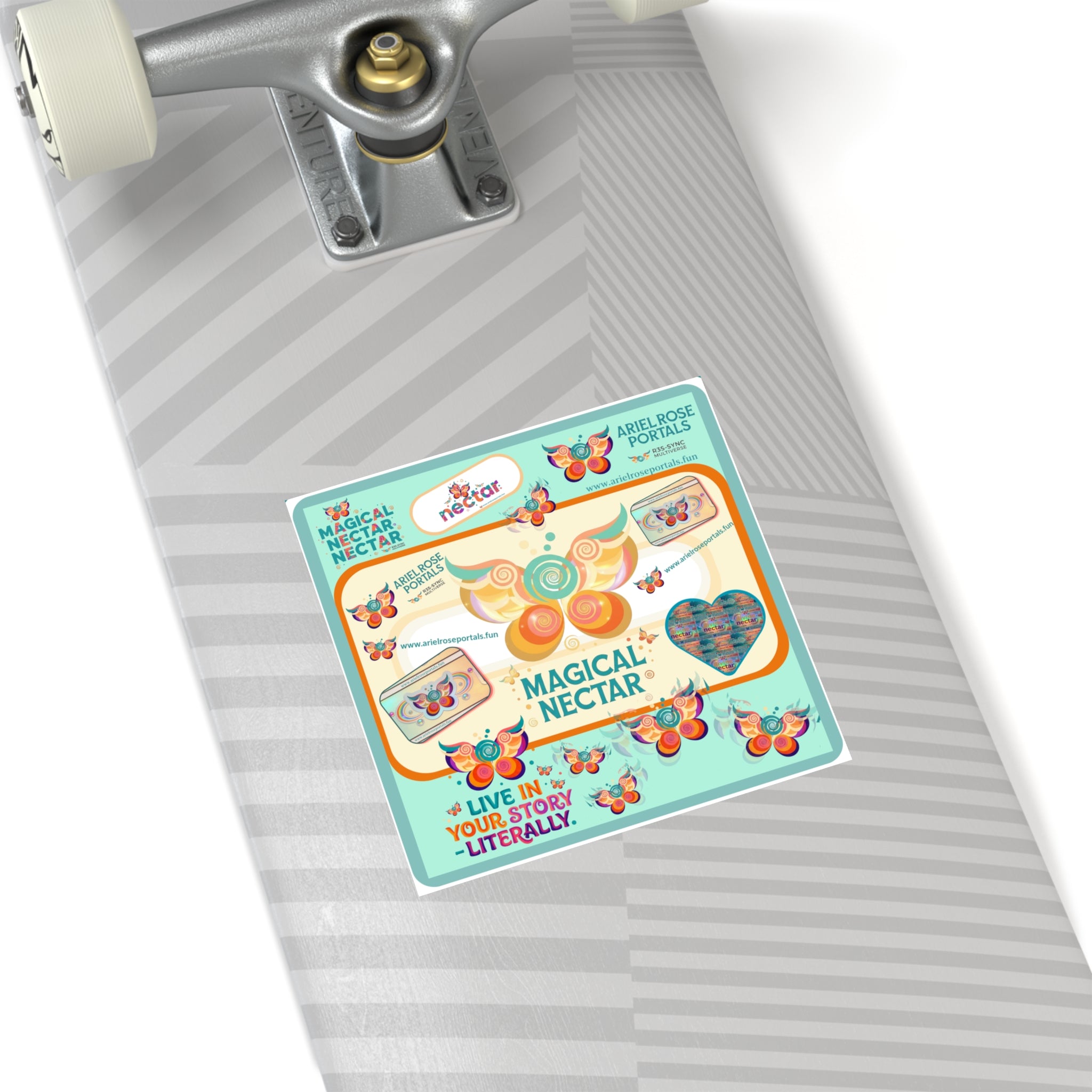 Magical Nectar Square Sticker - "Live In Your Story Literally" Indoor/Outdoor Sticker Sheet
