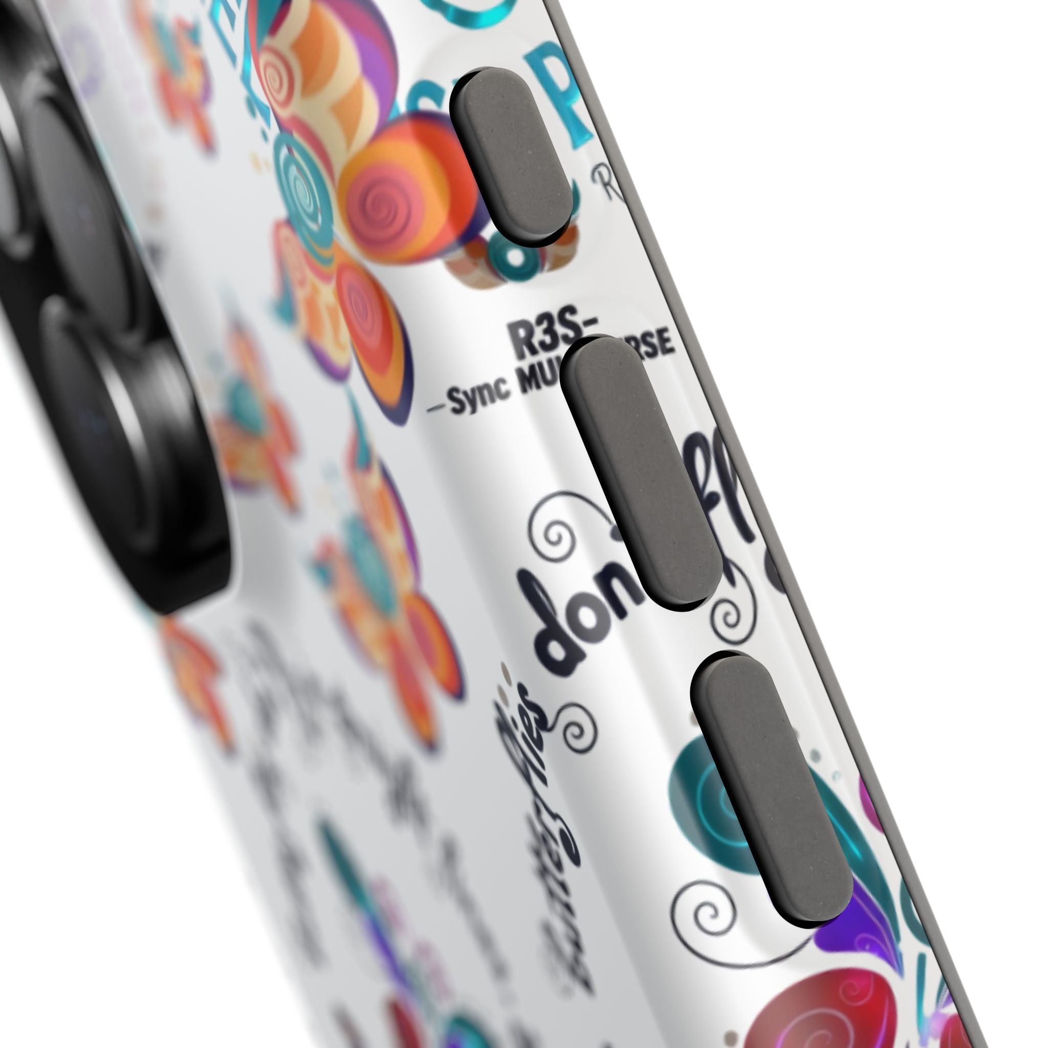 Butterfly Pattern Magnetic Phone Case — "How Butterflies Fly" Ariel Rose Portals Design