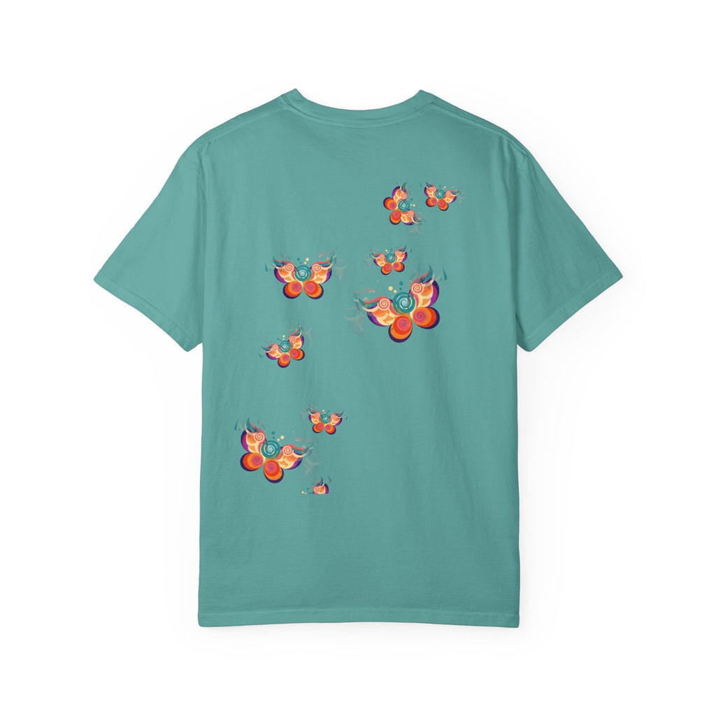 Butterflies Don’t Fly in Straight Lines T-Shirt — Whimsical Butterfly Graphic Tee
