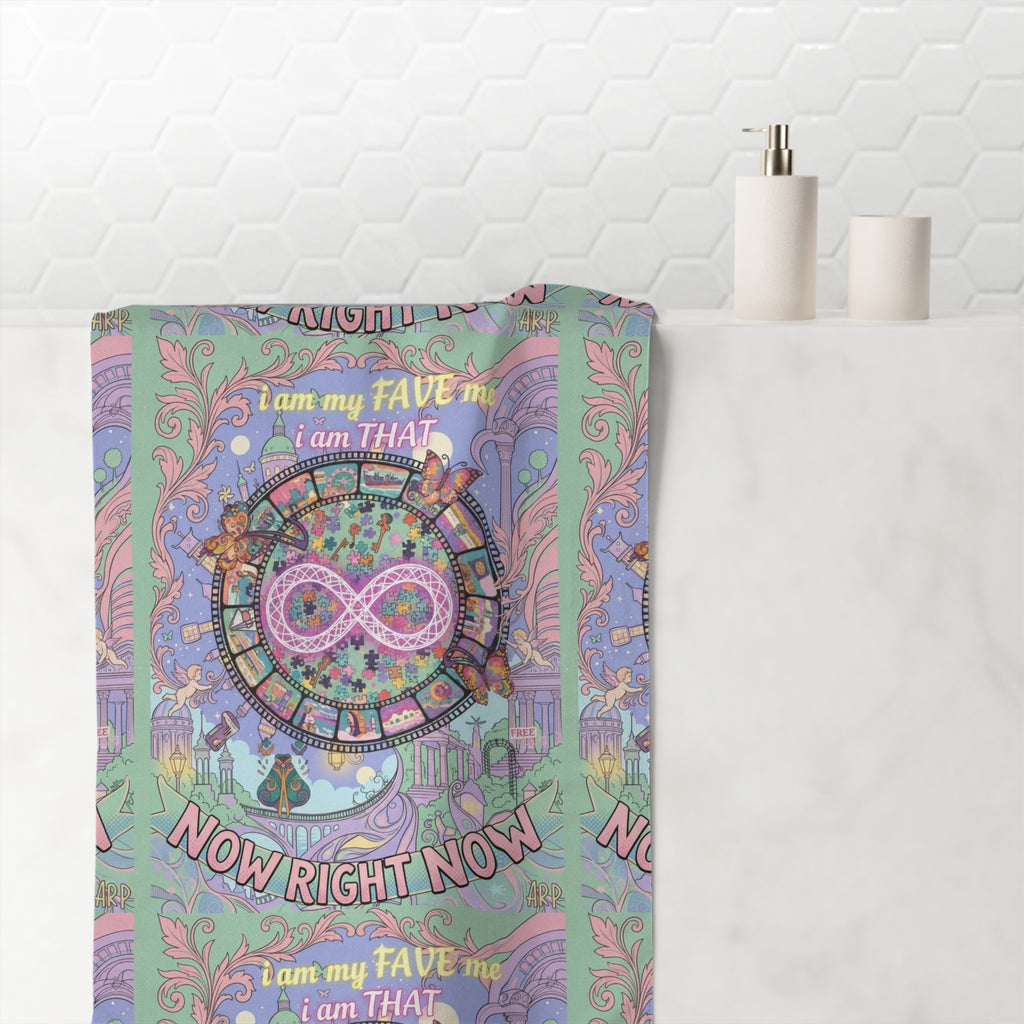 Infinity R3s-Recovery Cloak Beach Towel — "Now Right Now" Pastel Variant