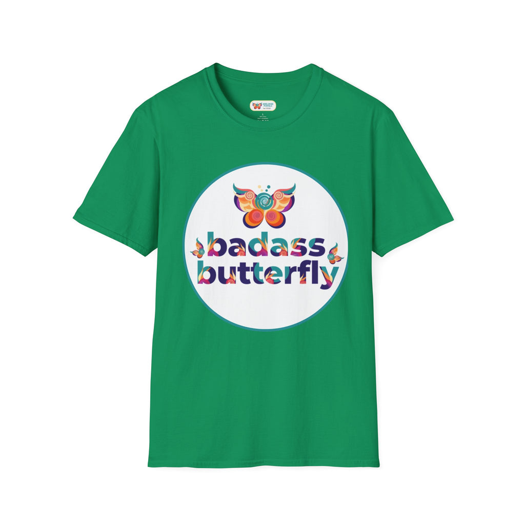 Maglietta "Badass Butterfly Sticker" — Ariel Rose Portals Variant in Stile Sticker