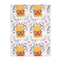 Velveteen Microfiber 2-Sided Vibrant Butterfly & Retro Throw