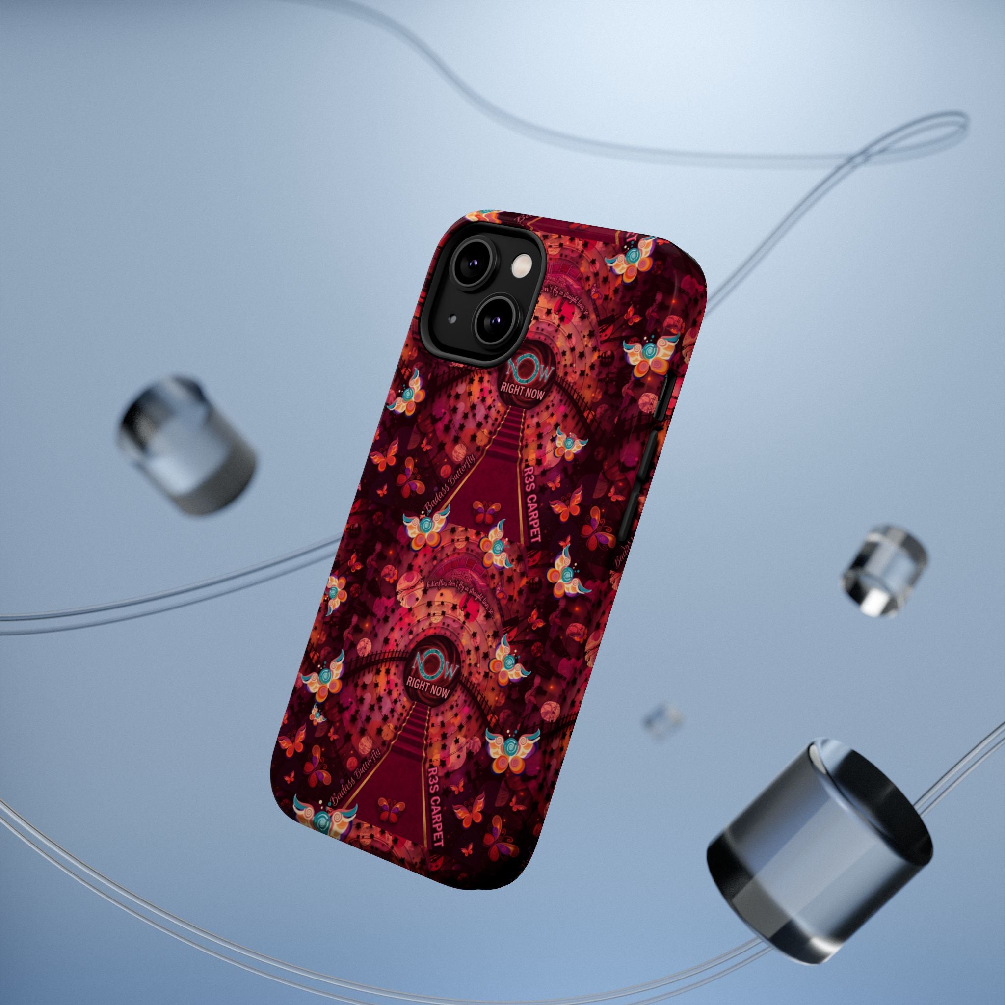 R3S-Carpet Worthy Magnetic Impact-Resistant Phone Case – Butterfly Kaleidoscope Now First-Class Stardust Collection