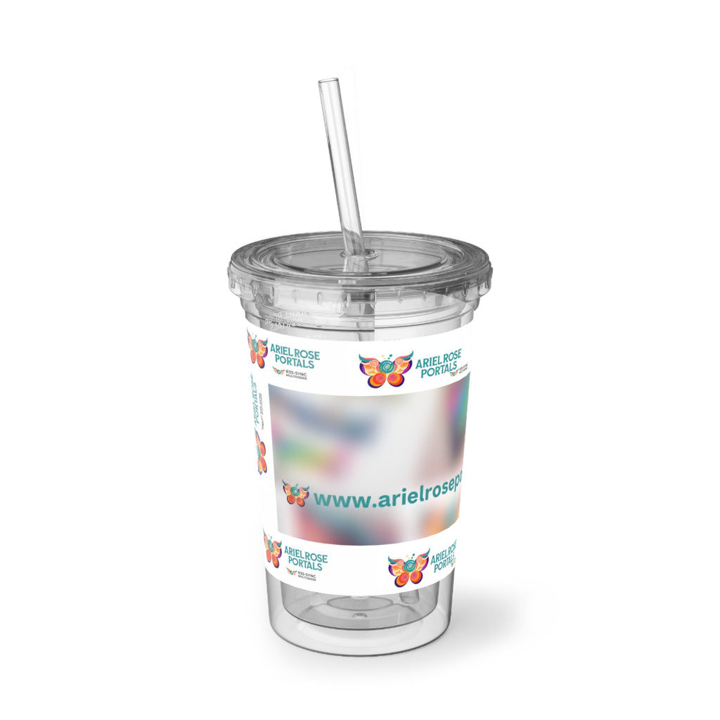 Butterfly Acrylic Tumbler Cup — Ariel Rose Portals Logo