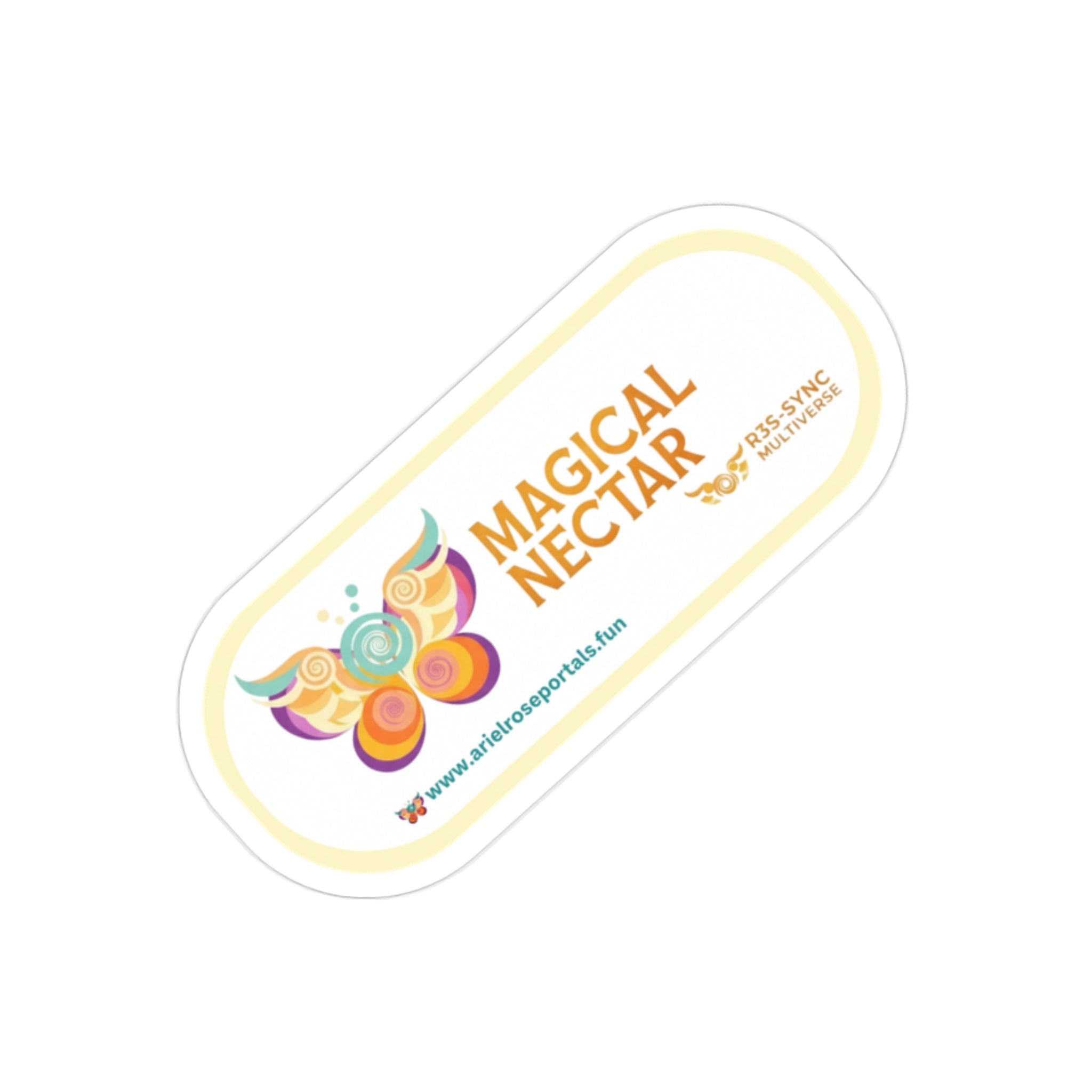 Magical Nectar Water-Bottle logo Sticker | Transparent Outdoor Die-Cut
