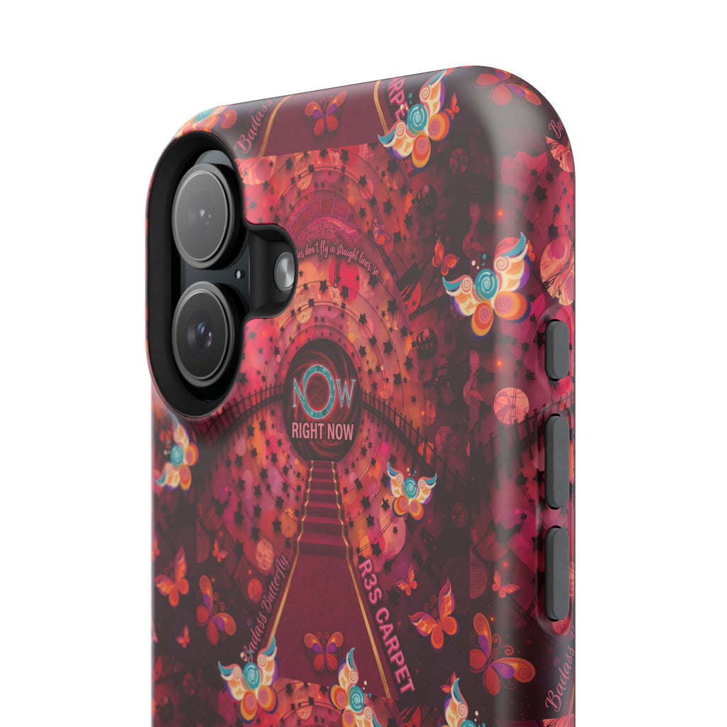 R3S-Carpet Worthy Magnetic Impact-Resistant Phone Case – Butterfly Kaleidoscope Now First-Class Stardust Collection