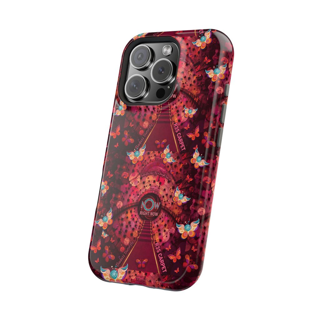 R3S-Carpet Worthy Magnetic Impact-Resistant Phone Case – Butterfly Kaleidoscope Now First-Class Stardust Collection