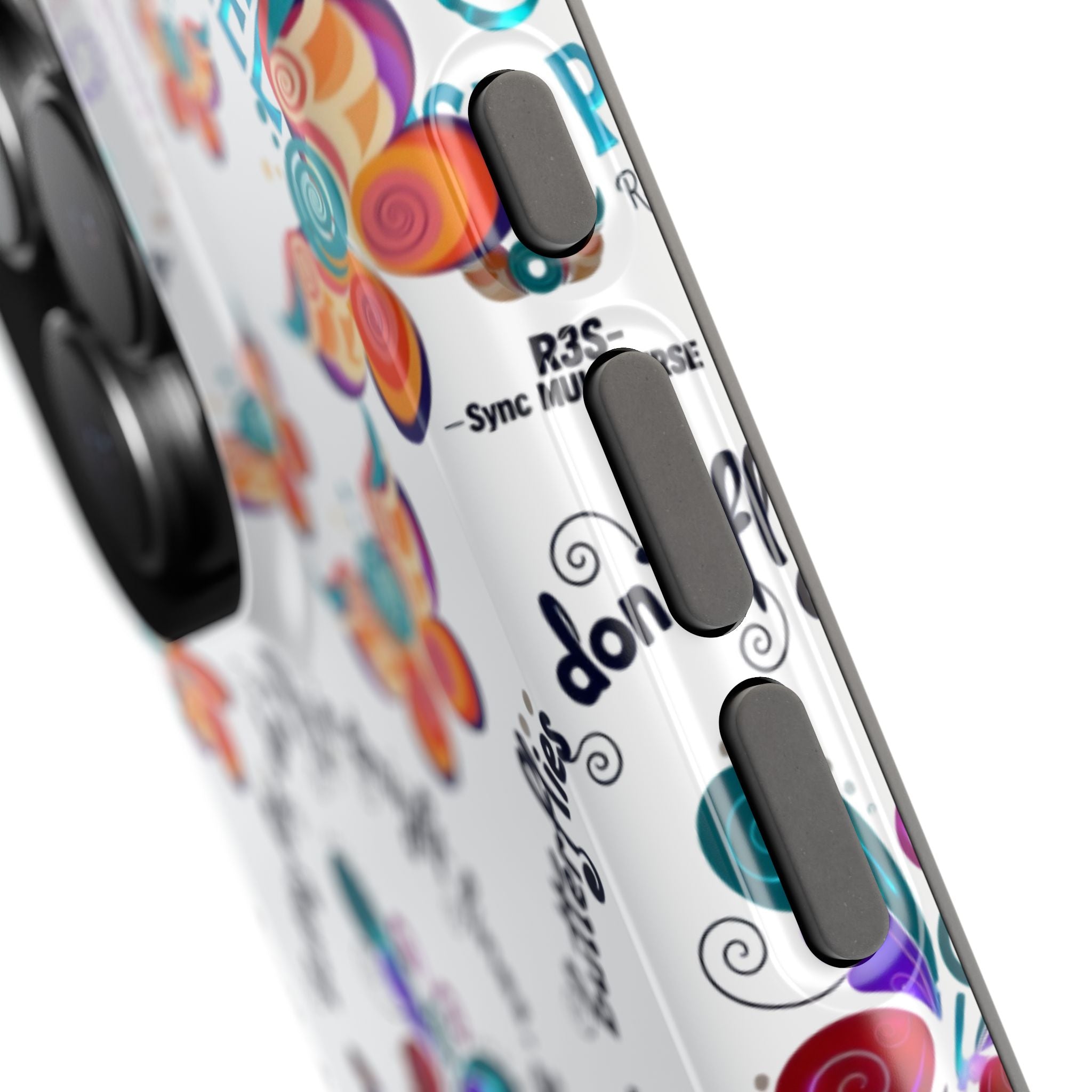 Butterfly Pattern Magnetic Phone Case — "How Butterflies Fly" Ariel Rose Portals Design