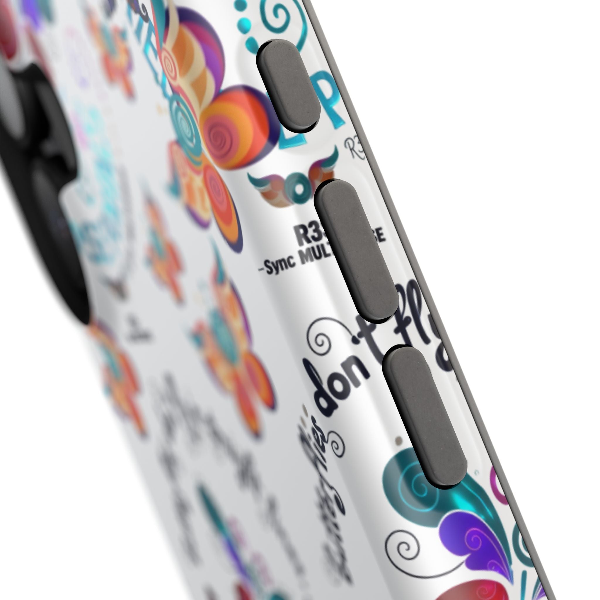 Butterfly Pattern Magnetic Phone Case — "How Butterflies Fly" Ariel Rose Portals Design