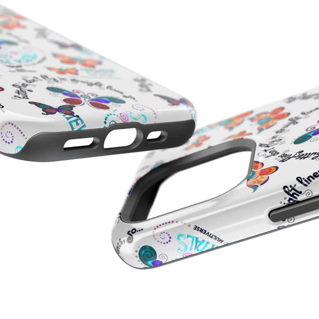 Butterfly Pattern Magnetic Phone Case — "How Butterflies Fly" Ariel Rose Portals Design
