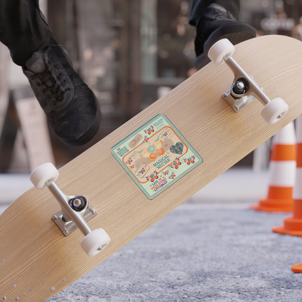 Magical Nectar Transparent Outdoor Sticker (Square) — "Live in Your Story Literally"