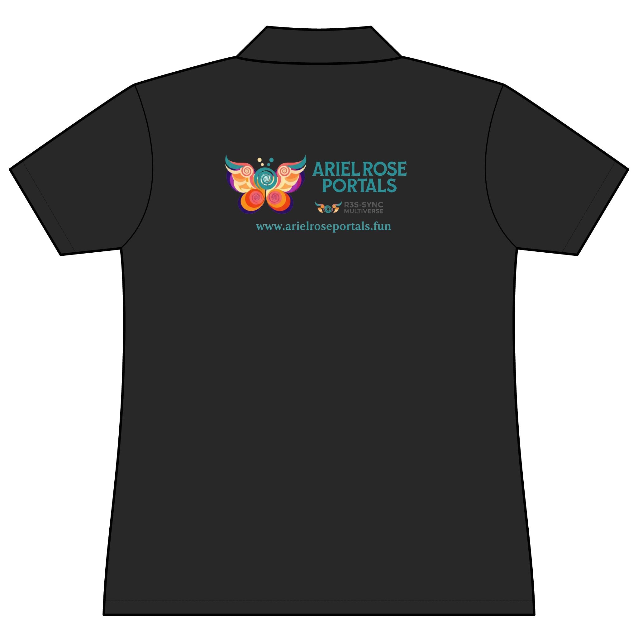 Polo Ariel Rose Portals da donna — Maglia ad alte prestazioni con logo a farfalla