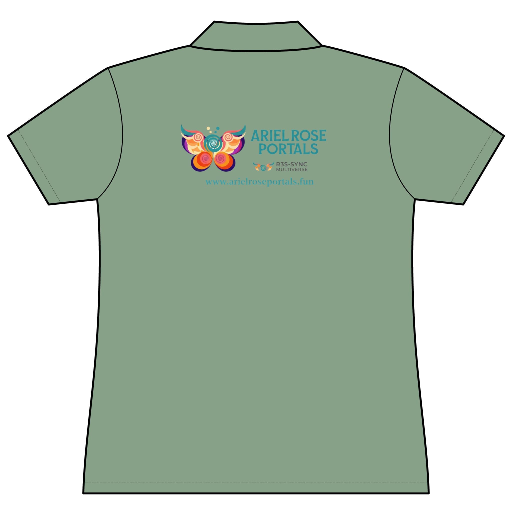 Polo Ariel Rose Portals da donna — Maglia ad alte prestazioni con logo a farfalla