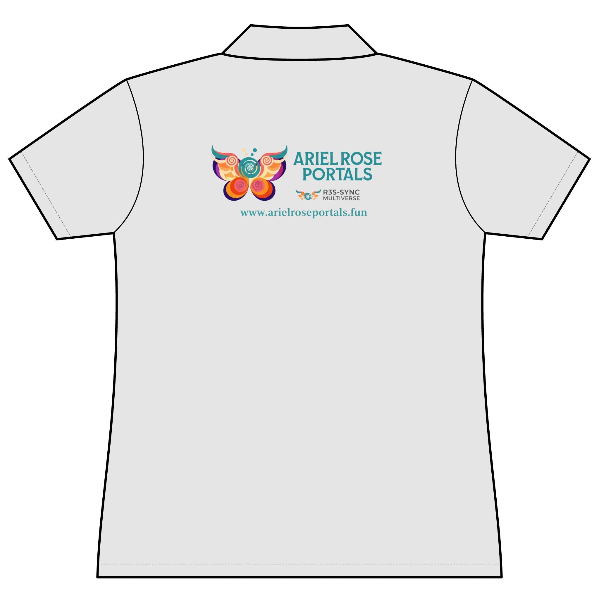 Polo Ariel Rose Portals da donna — Maglia ad alte prestazioni con logo a farfalla