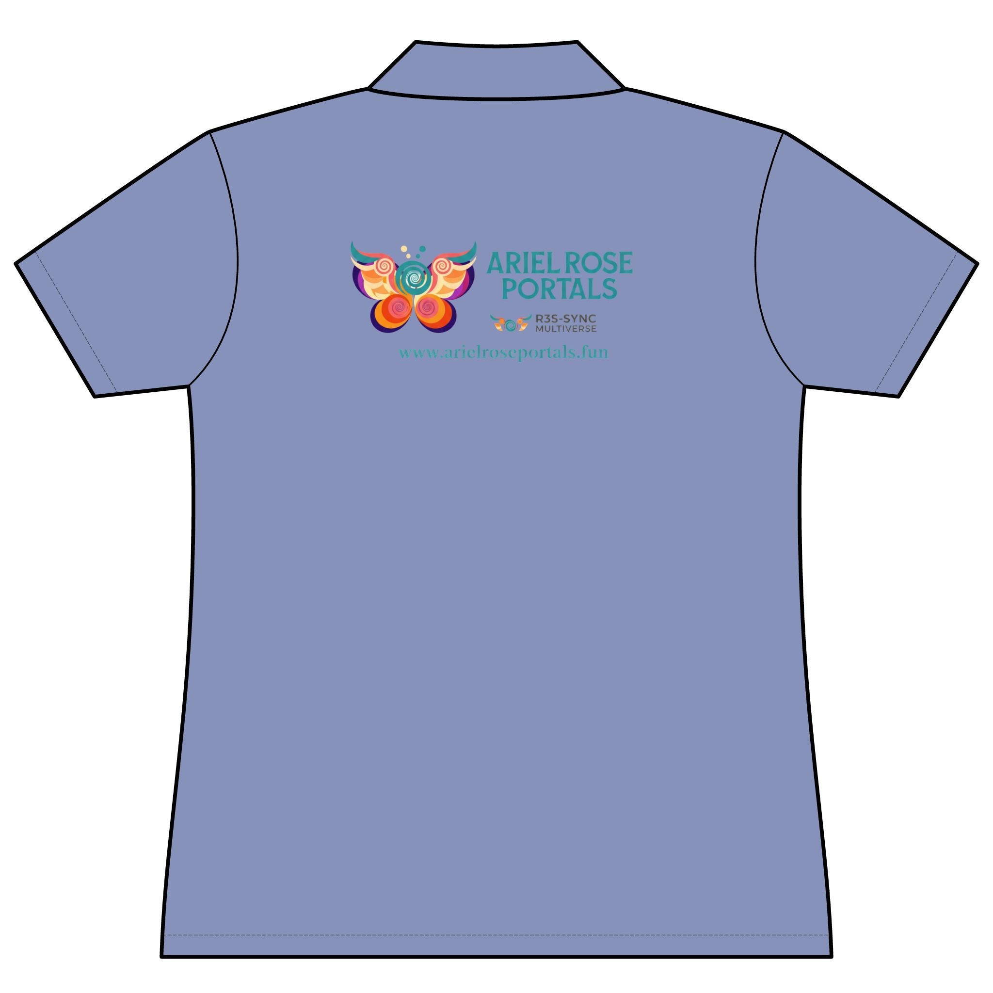 Polo Ariel Rose Portals da donna — Maglia ad alte prestazioni con logo a farfalla