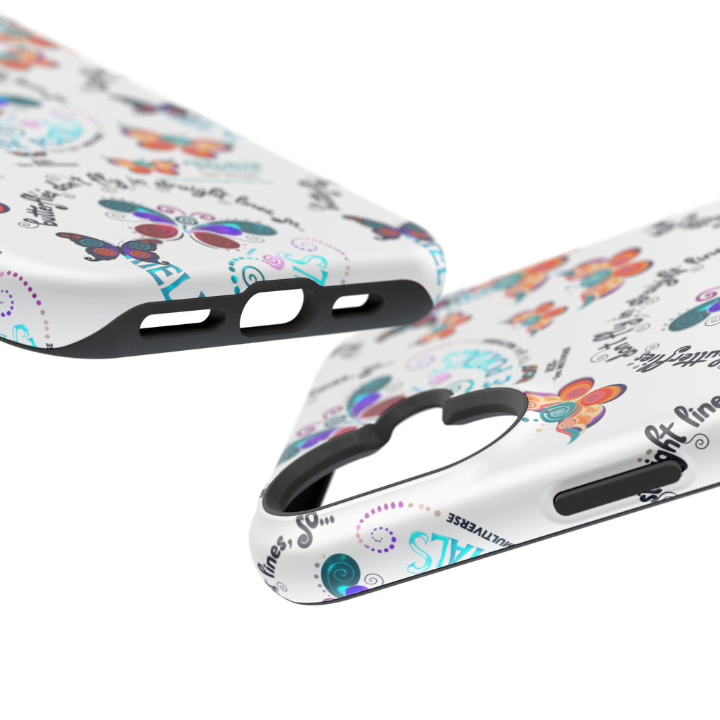 Butterfly Pattern Magnetic Phone Case — "How Butterflies Fly" Ariel Rose Portals Design