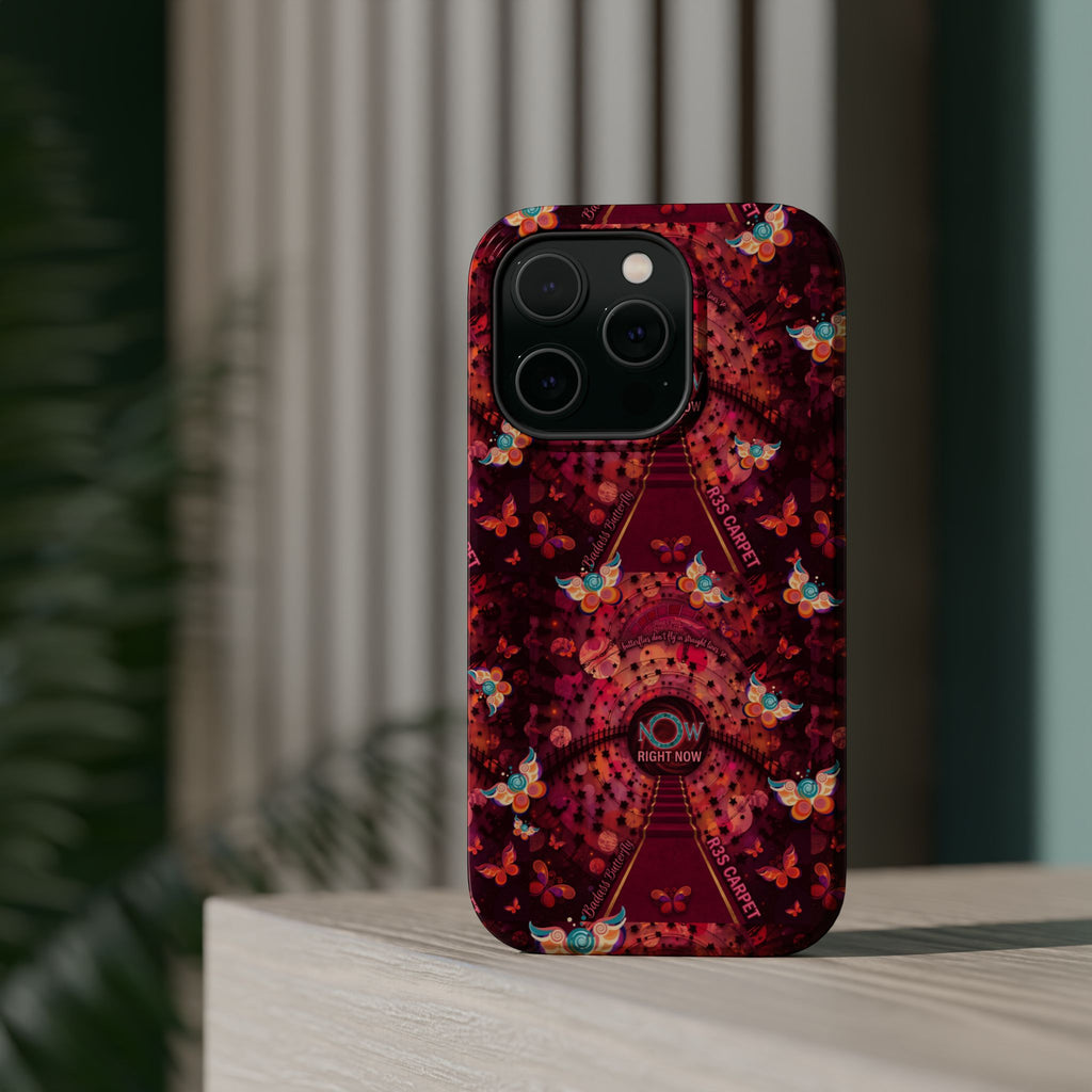 R3S-Carpet Worthy Magnetic Impact-Resistant Phone Case – Butterfly Kaleidoscope Now First-Class Stardust Collection