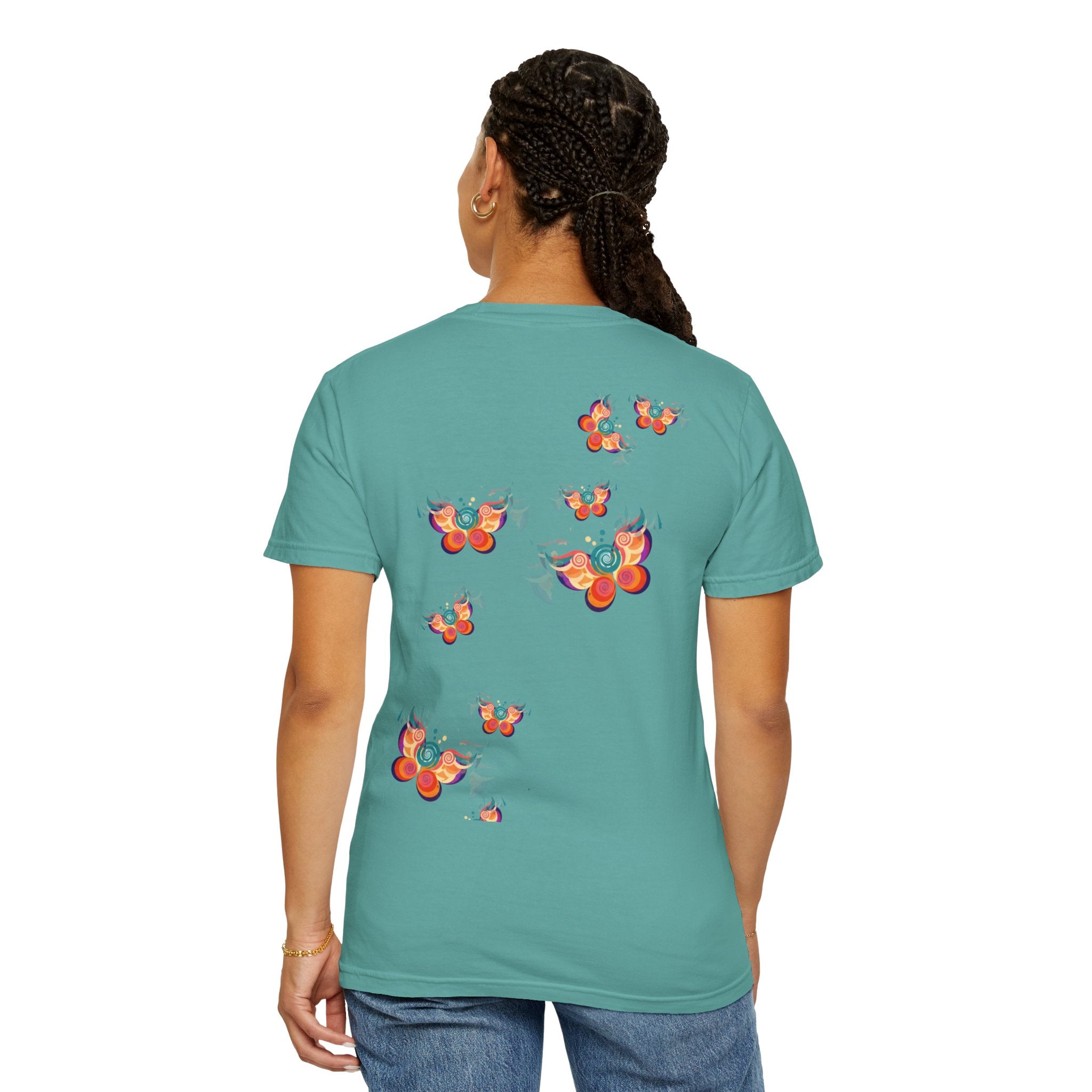 Butterflies Don’t Fly in Straight Lines T-Shirt — Whimsical Butterfly Graphic Tee
