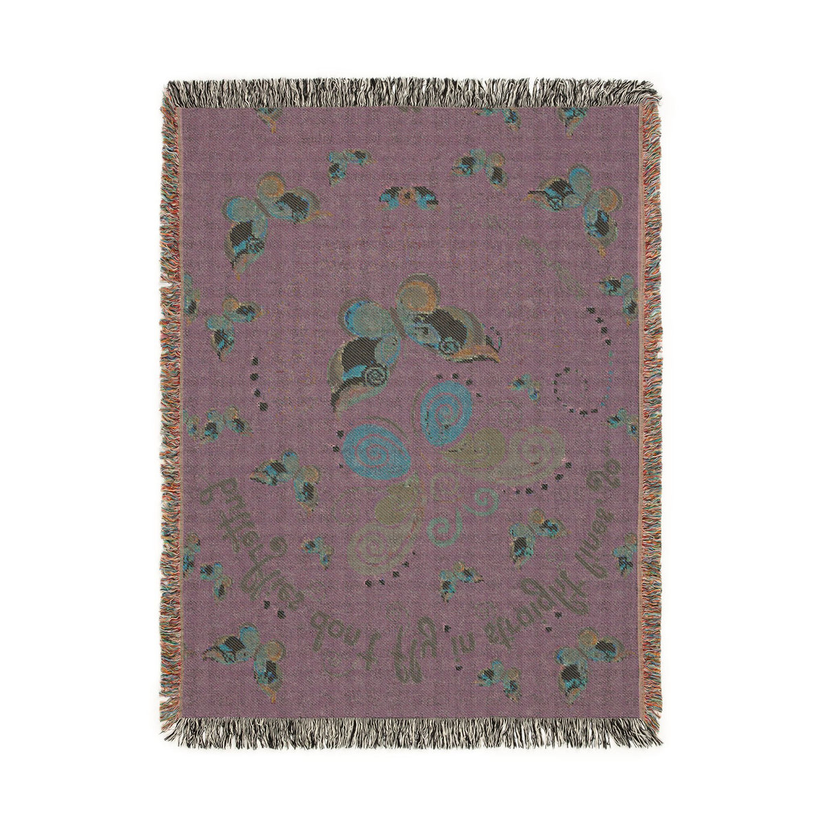 First Class Stardust Butterfly Woven Blanket — Throw for Living Room & Bedroom