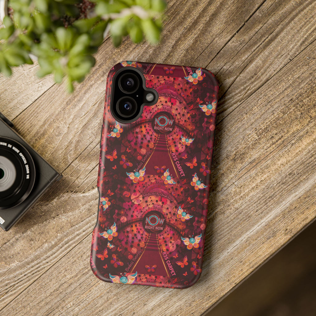 R3S-Carpet Worthy Magnetic Impact-Resistant Phone Case – Butterfly Kaleidoscope Now First-Class Stardust Collection