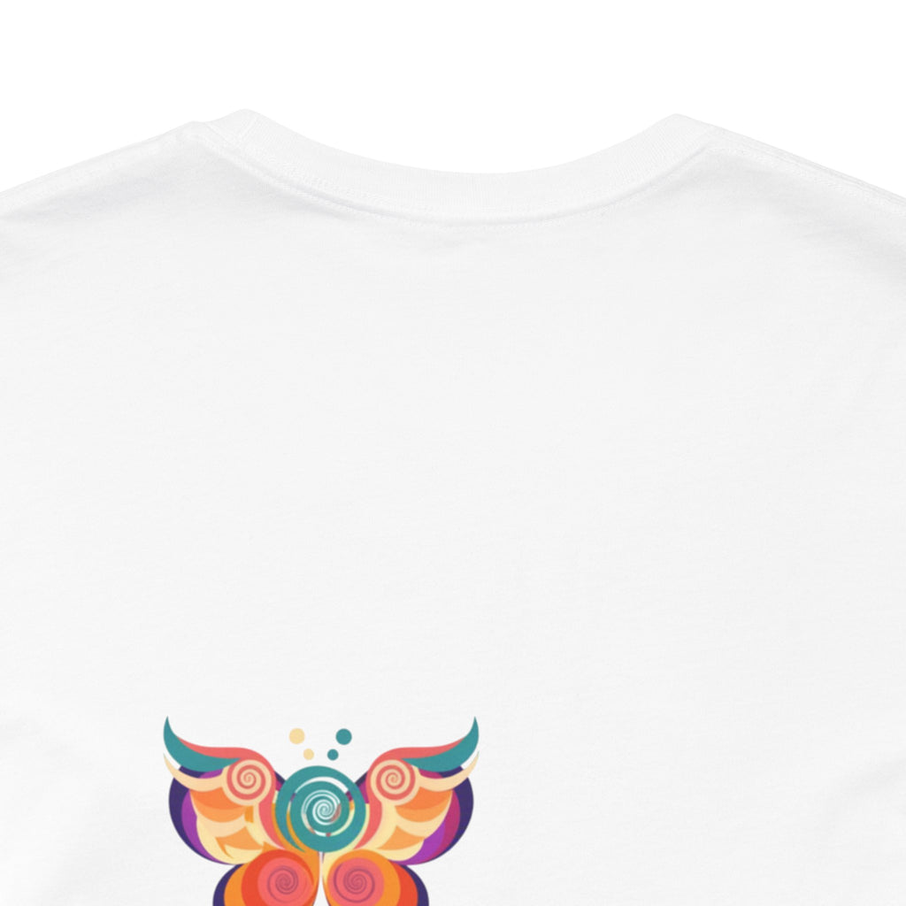 Alarmingly Unlimited Butterfly Tee — Playful Caterpillar & Butterfly Cartoon T-Shirt