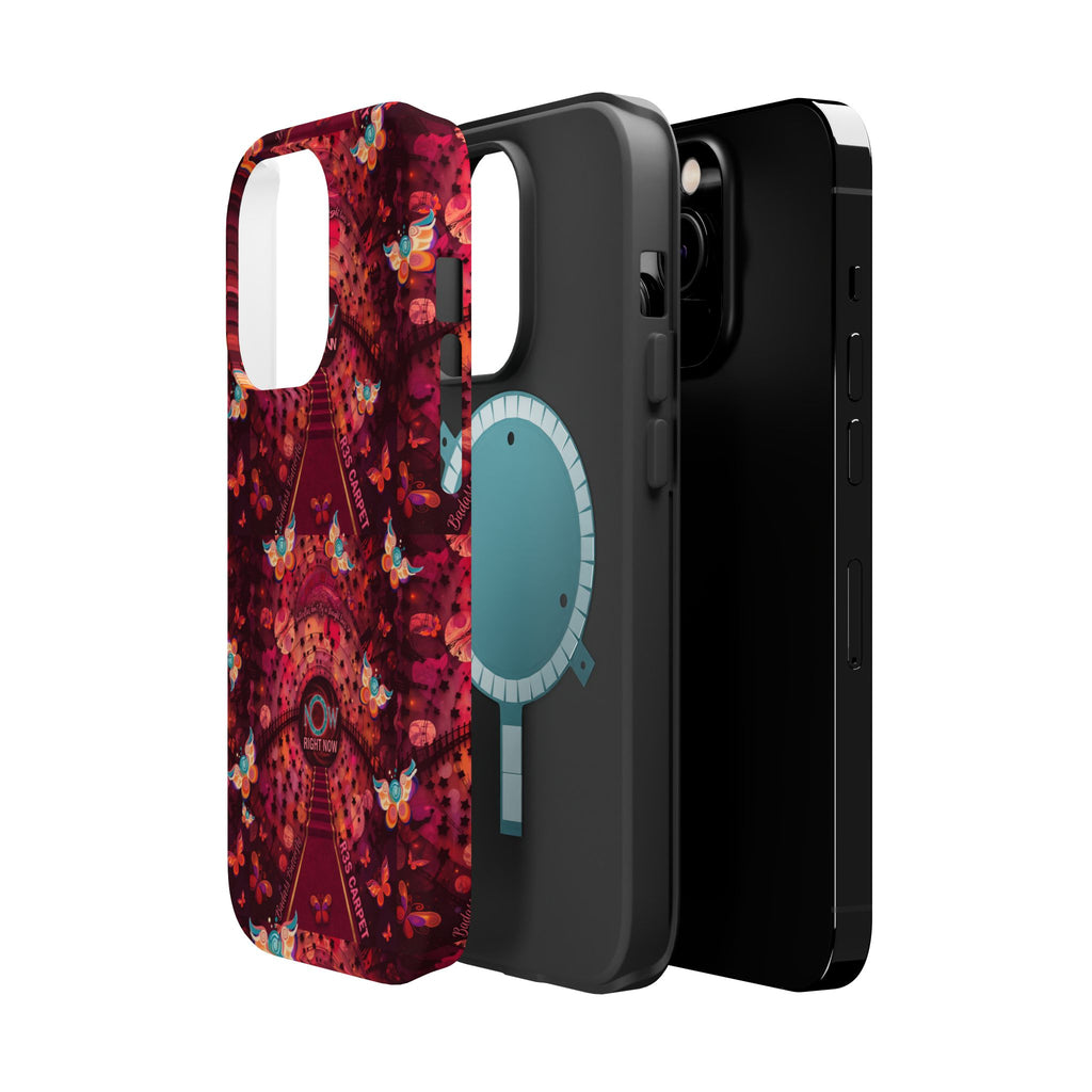 R3S-Carpet Worthy Magnetic Impact-Resistant Phone Case – Butterfly Kaleidoscope Now First-Class Stardust Collection
