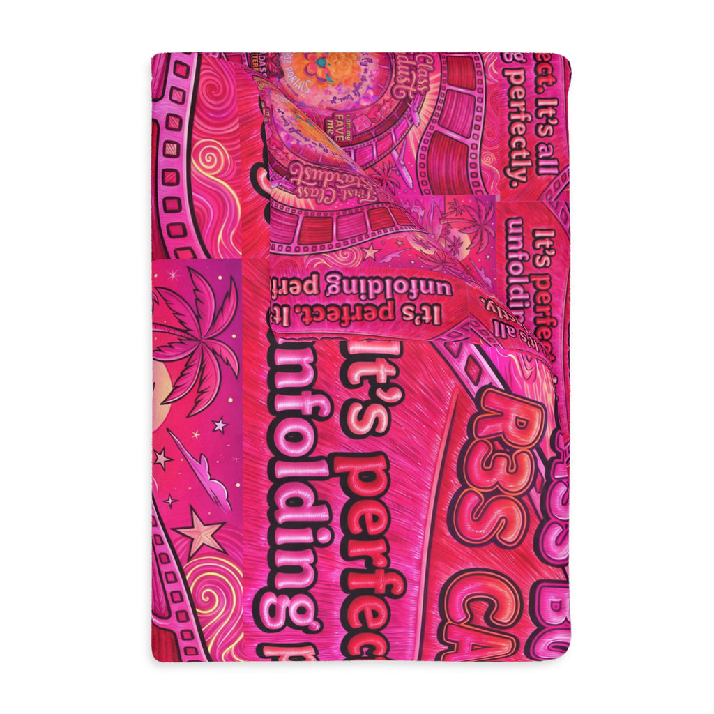 Badass Butterfly R3s-Carpet Pink Velveteen Blanket — "It's perfect. It's all unfolding perfectly."