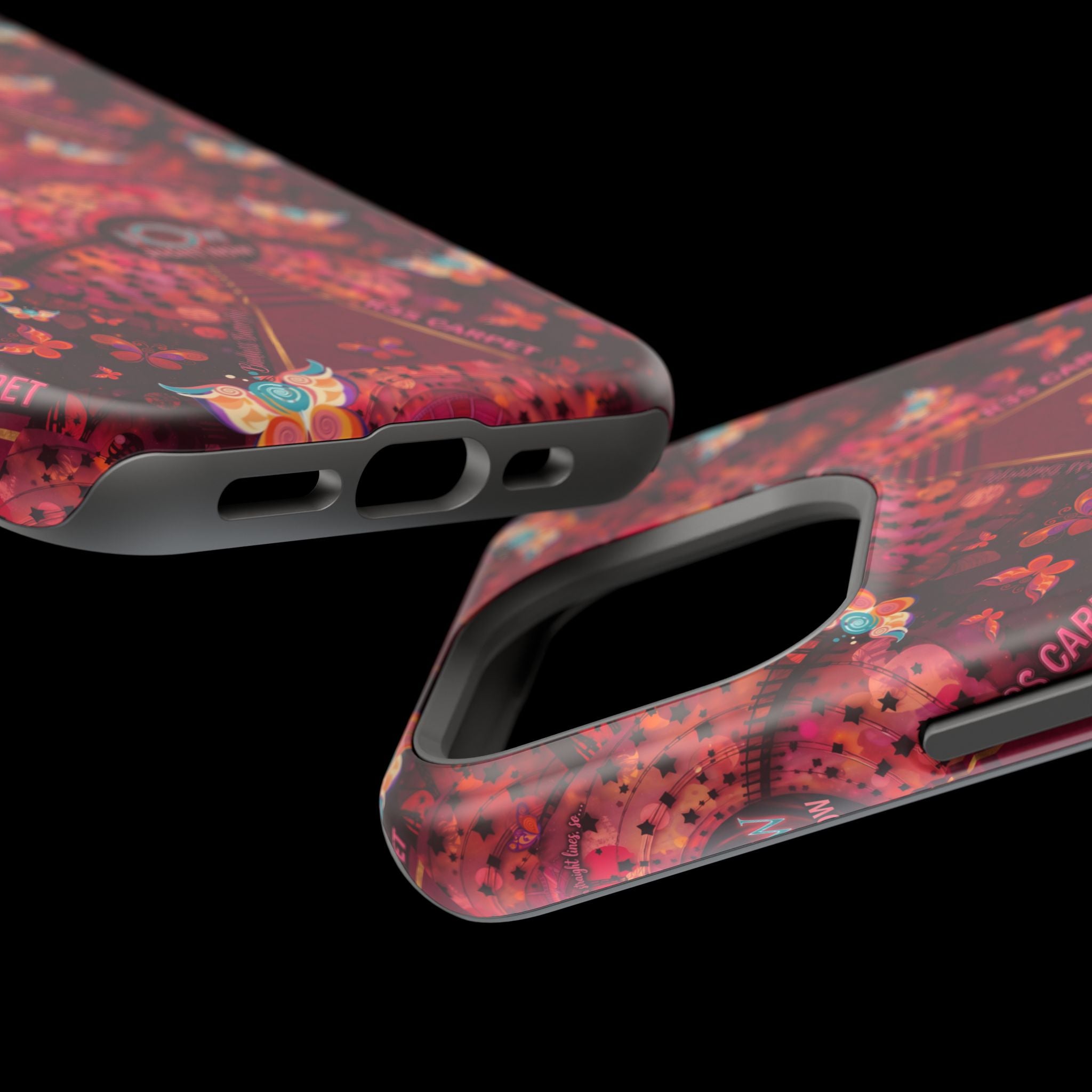 R3S-Carpet Worthy Magnetic Impact-Resistant Phone Case – Butterfly Kaleidoscope Now First-Class Stardust Collection
