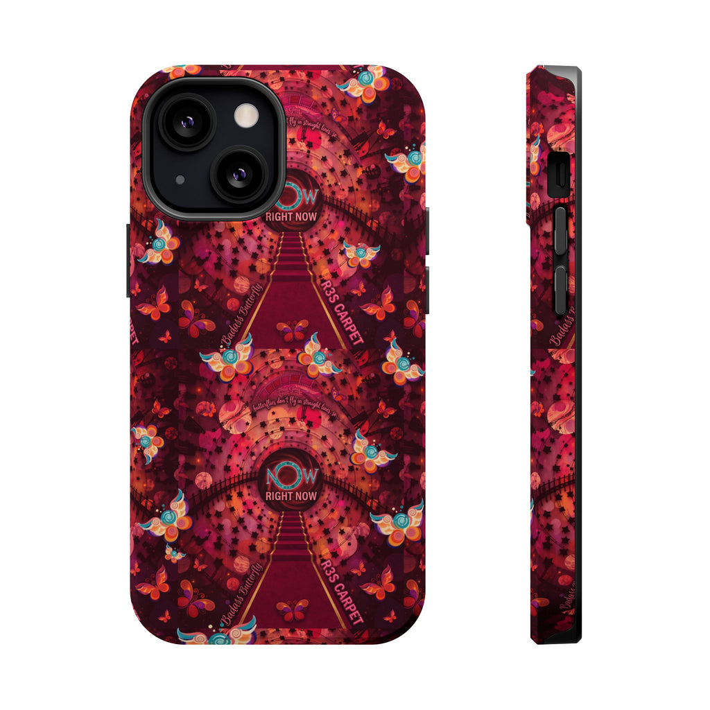 R3S-Carpet Worthy Magnetic Impact-Resistant Phone Case – Butterfly Kaleidoscope Now First-Class Stardust Collection