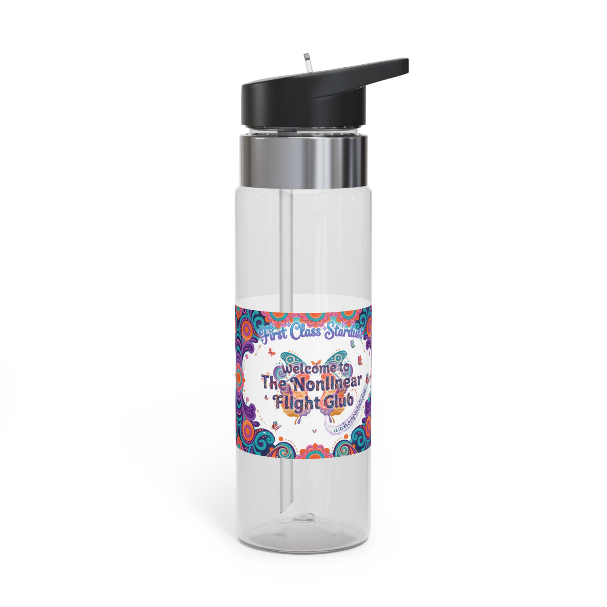 20oz Tritan Sport Bottle — 'Welcome to The Nonlinear Flight Club' Colorful Retro Variant