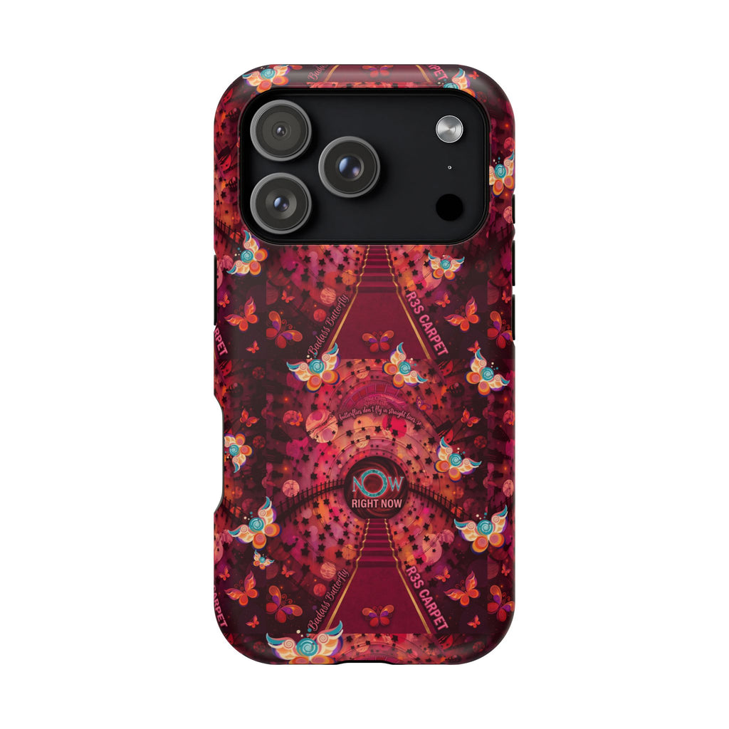 R3S-Carpet Worthy Magnetic Impact-Resistant Phone Case – Butterfly Kaleidoscope Now First-Class Stardust Collection