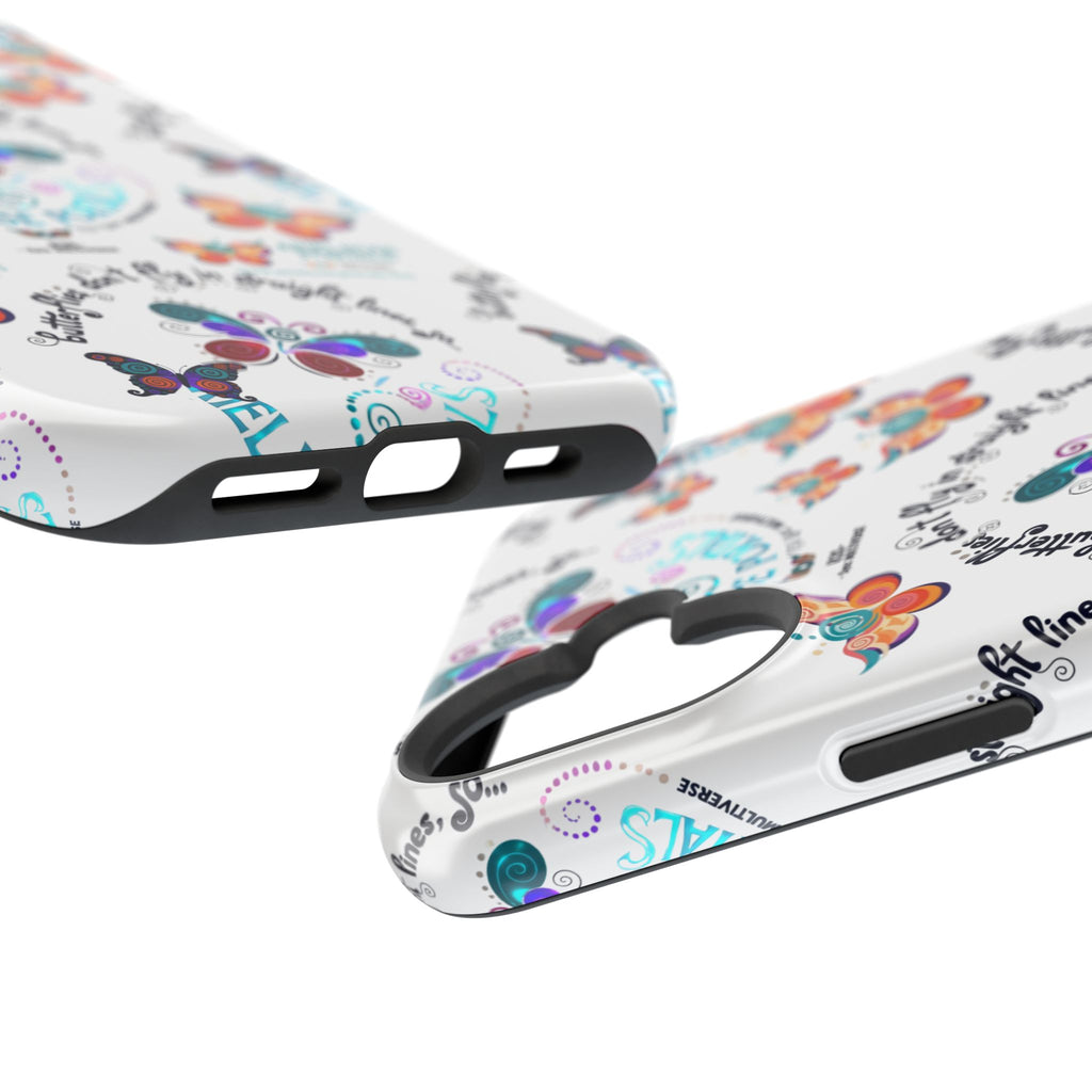 Butterfly Pattern Magnetic Phone Case — "How Butterflies Fly" Ariel Rose Portals Design