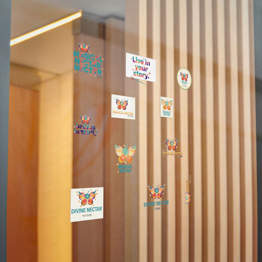 Divine Nectar Butterfly Sticker Pack — Die-Cut DTF Waterproof Water-Bottle Outdoor Permanent Stickers (Live in Your Story)