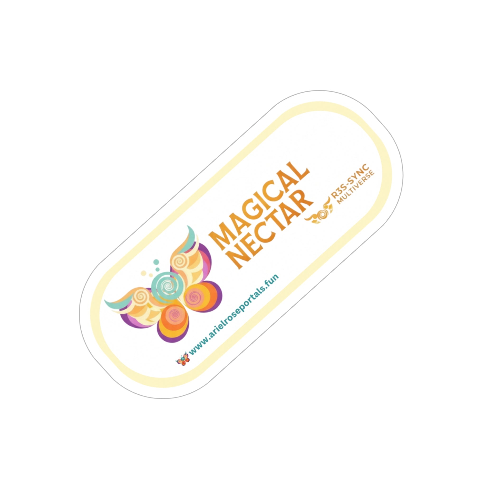 Magical Nectar Water-Bottle logo Sticker | Transparent Outdoor Die-Cut
