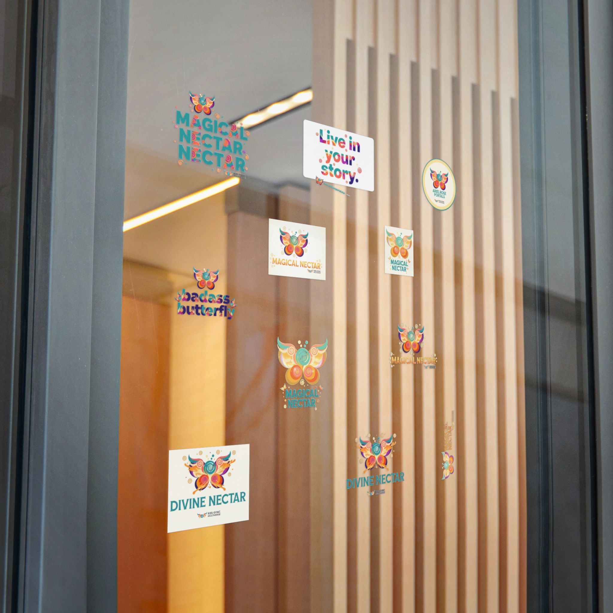 Divine Nectar Butterfly Sticker Pack — Die-Cut DTF Waterproof Water-Bottle Outdoor Permanent Stickers (Live in Your Story)