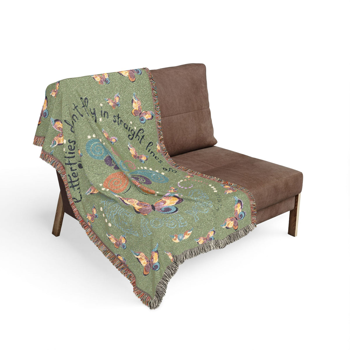 First Class Stardust Butterfly Woven Blanket — Throw for Living Room & Bedroom