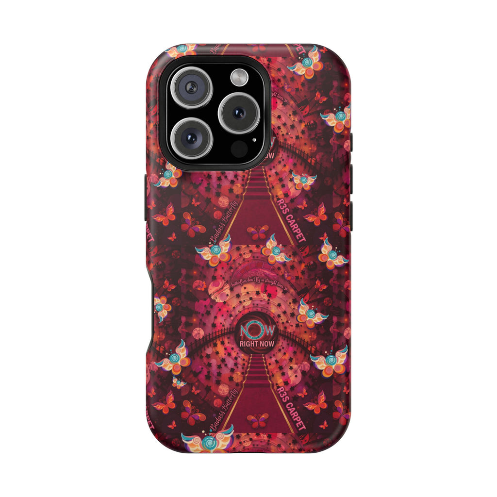 R3S-Carpet Worthy Magnetic Impact-Resistant Phone Case – Butterfly Kaleidoscope Now First-Class Stardust Collection