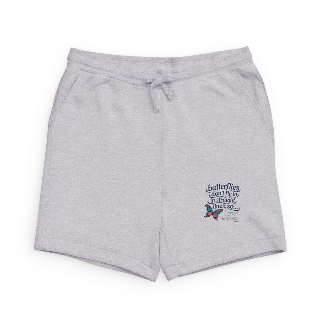 Soft Low-Key Sweatshorts with Subtle Neon Butterfly Quote Patch