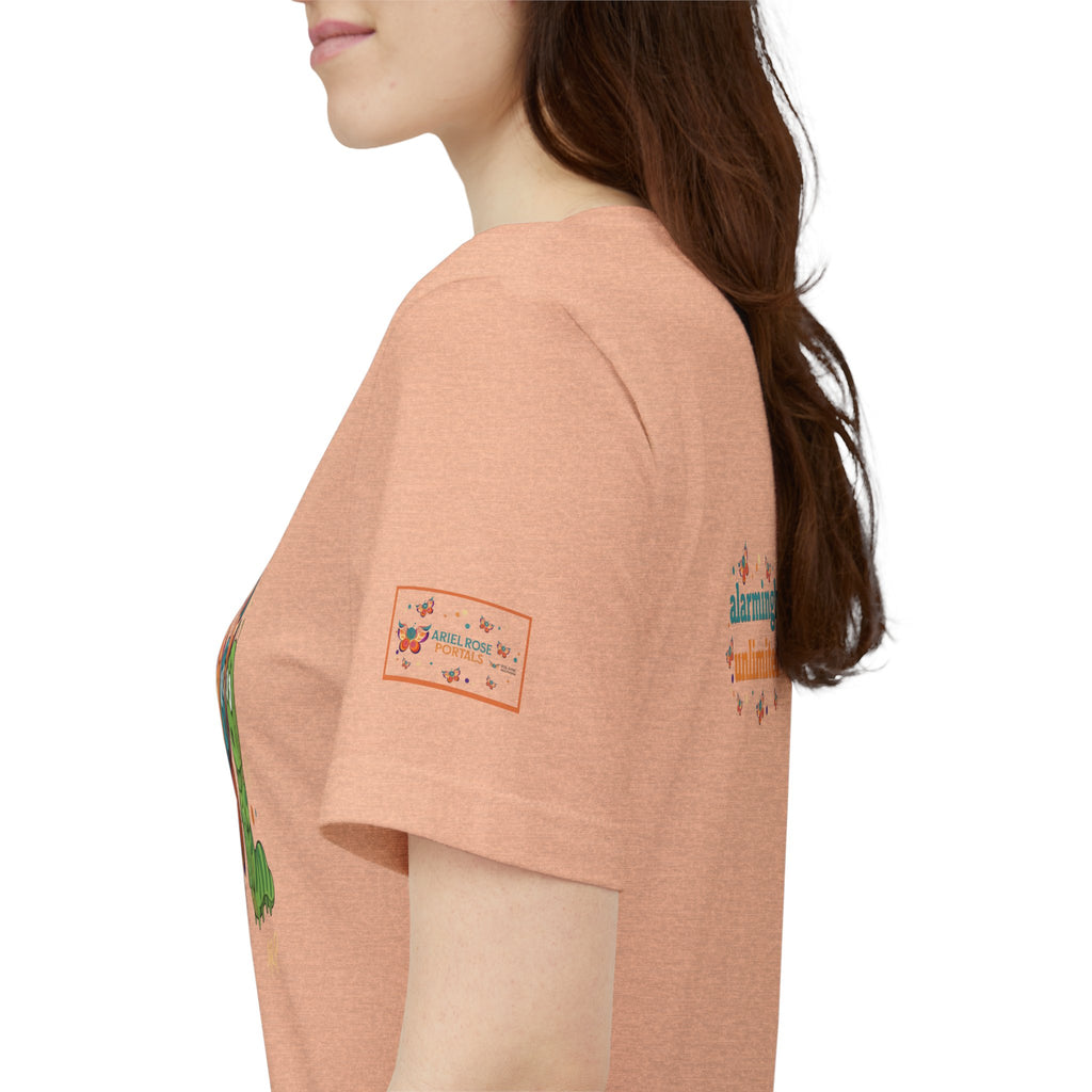 Allarmante T-Shirt Unlimited Tee Flip Variant — Maglietta Grafica Stravagante Farfalla e Bruco
