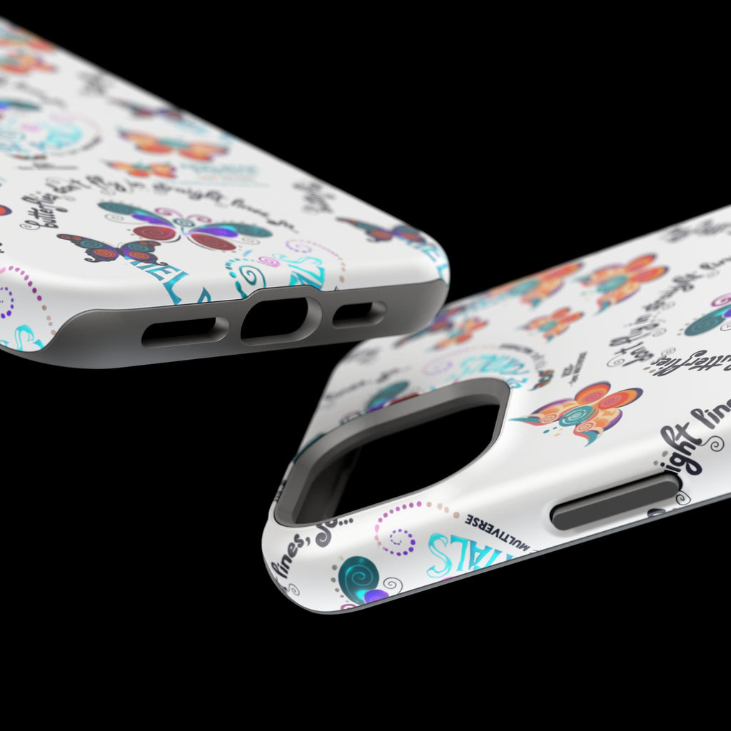 Butterfly Pattern Magnetic Phone Case — "How Butterflies Fly" Ariel Rose Portals Design