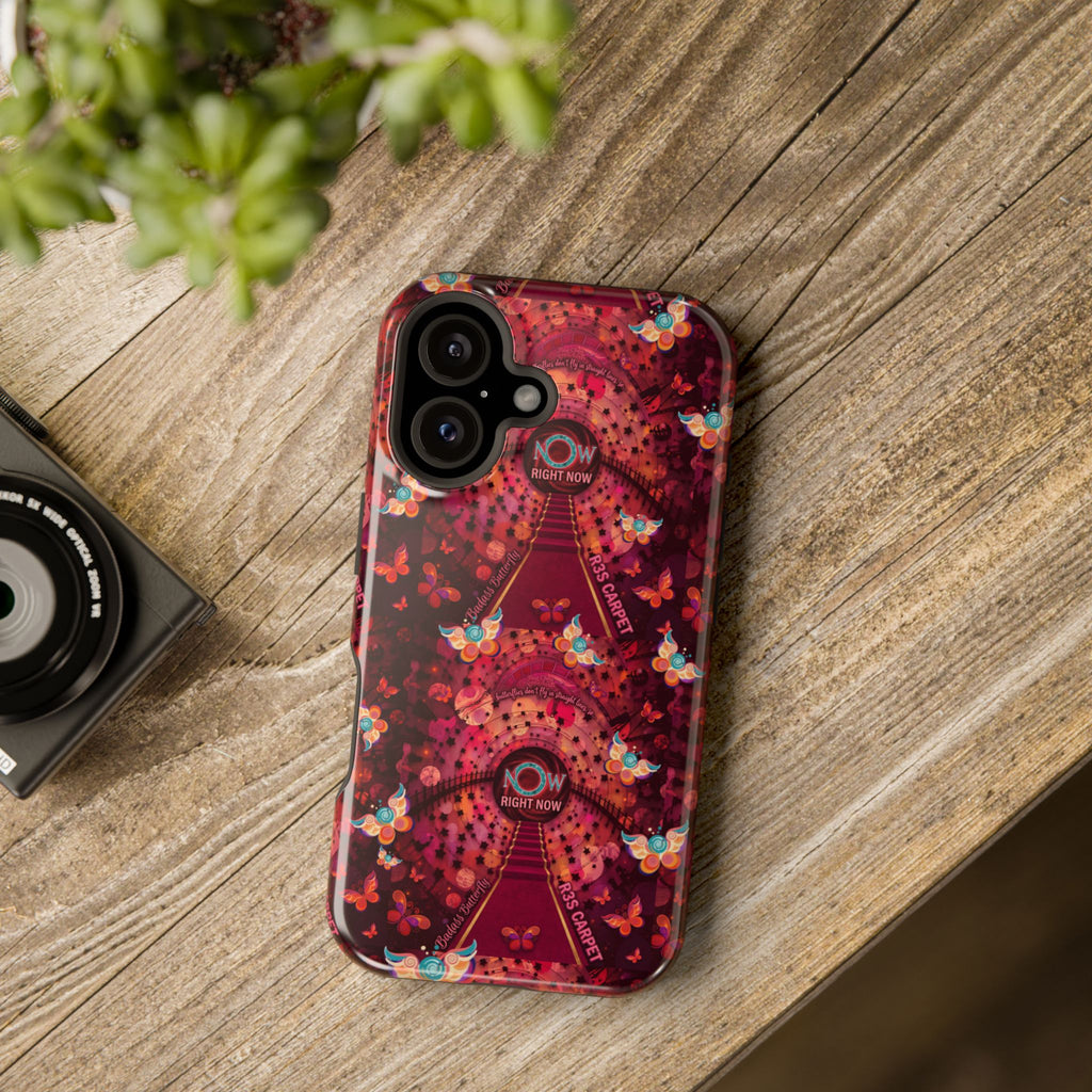 R3S-Carpet Worthy Magnetic Impact-Resistant Phone Case – Butterfly Kaleidoscope Now First-Class Stardust Collection