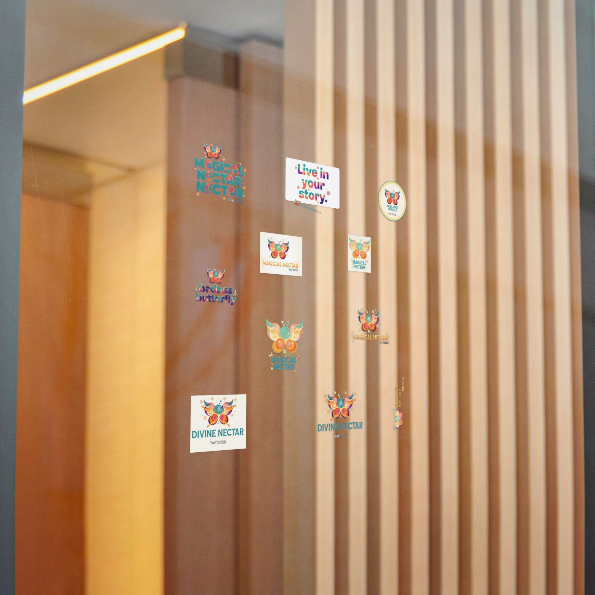 Divine Nectar Butterfly Sticker Pack — Die-Cut DTF Waterproof Water-Bottle Outdoor Permanent Stickers (Live in Your Story)