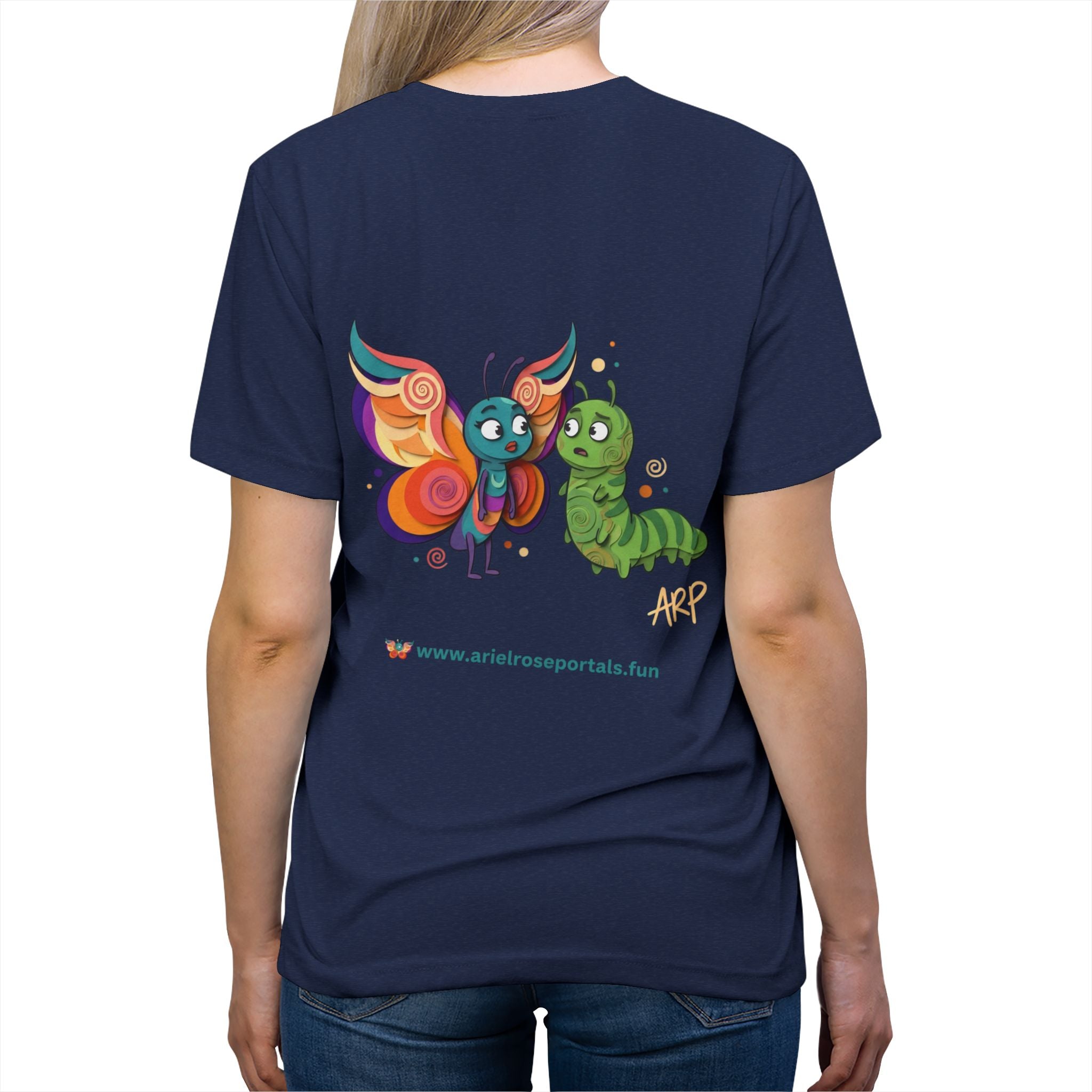 T-shirt vintage in misto cotone con logo cartoon Ariel Rose Portals – Stupefacentemente illimitata e super morbida